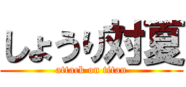 しょうり対夏 (attack on titan)