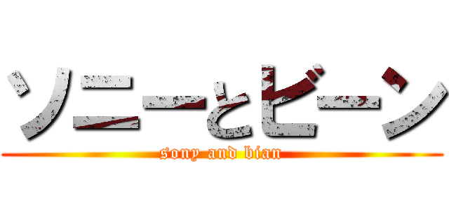 ソニーとビーン (sony and bian)