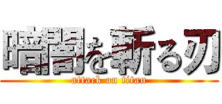 暗闇を斬る刃 (attack on titan)