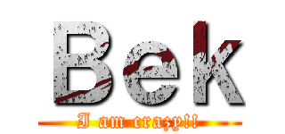 Ｂｅｋ (I am crazy!!)