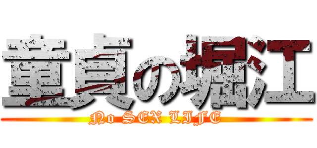 童貞の堀江 (No SEX LIFE)