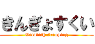 きんぎょすくい (Goldfish scooping)