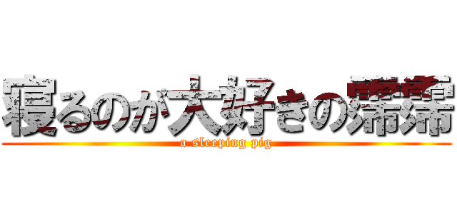 寝るのが大好きの霈霈 (a sleeping pig)