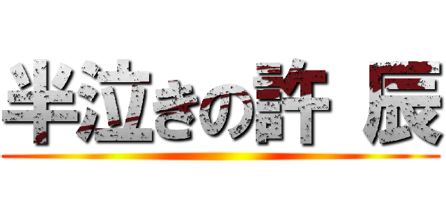 半泣きの許 辰 ()