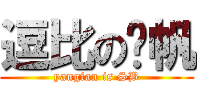 逗比の杨帆 (yangfan is SB)