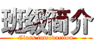 班级简介 (Class introduction)