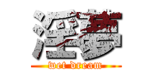淫夢 (wet dream)
