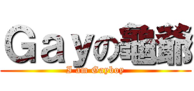 Ｇａｙの龜爺 (I am Gayboy)