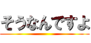 そうなんですよ ()