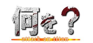 何を？ (attack on titan)