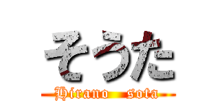 そうた (Hirano   sota)