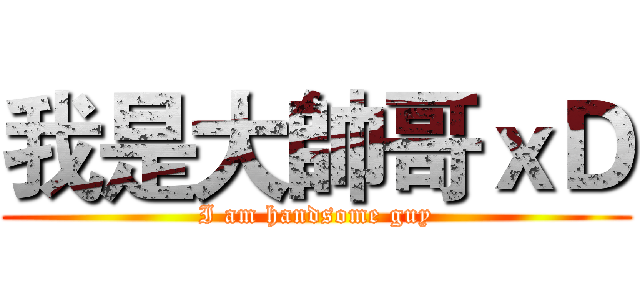 我是大帥哥ｘＤ (I am handsome guy)