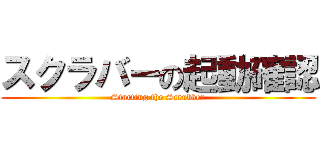 スクラバーの起動確認 (Starting the Scrubber)