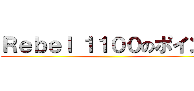 Ｒｅｂｅｌ １１００のポイント ()