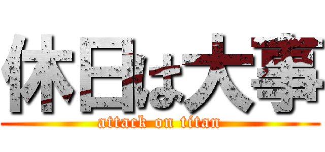 休日は大事 (attack on titan)