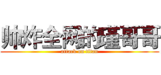 帅炸全网的瑾哥哥 (attack on titan)