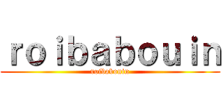 ｒｏｉｂａｂｏｕｉｎ (roibabouin)