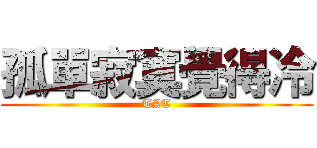 孤單寂寞覺得冷 (TAT)