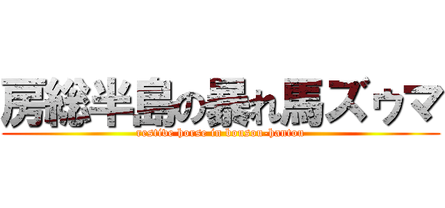 房総半島の暴れ馬ズゥマ (restive horse in bousou-hantou)