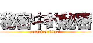 秘密中的秘密 (secret of secret)