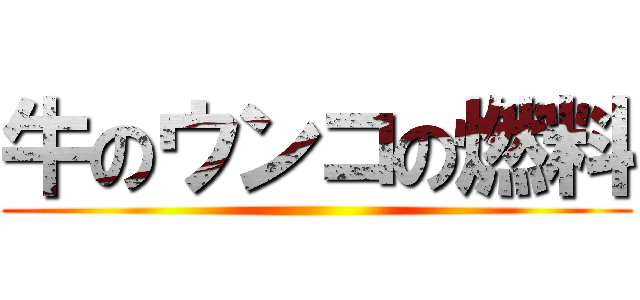 牛のウンコの燃料 ()