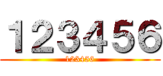 １２３４５６ (123456)