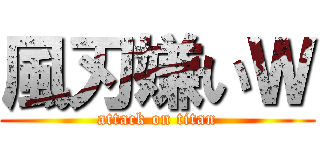 風刃嫌いＷ (attack on titan)