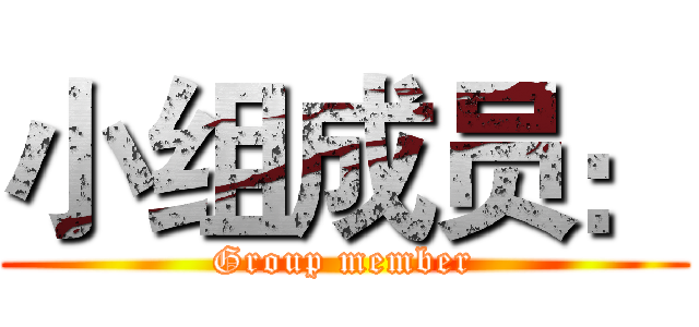 小组成员： (Group member)