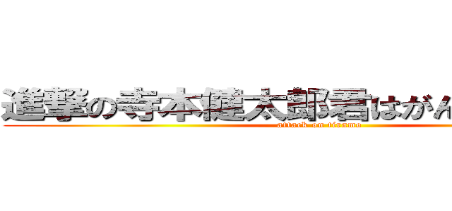 進撃の寺本健太郎君はがんばっています (attack on tiramo)