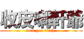 收皮喇軒爺 (fuck you bitch.)