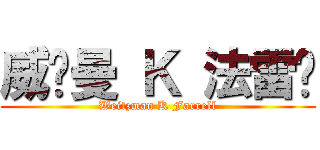 威兹曼 Ｋ 法雷尔 (Weitzman K Farrell)