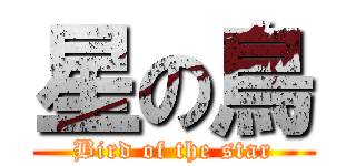 星の鳥 (Bird of the star)