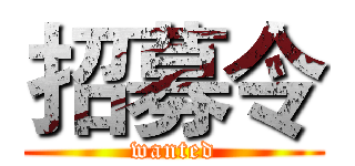 招募令 (wanted)