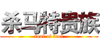 杀马特贵族 (fool of fool)