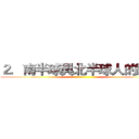 ２．南半球與北半球人的頭髮 ()