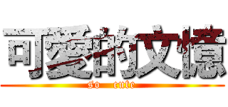 可愛的文憶 (so   cute)