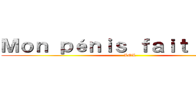 Ｍｏｎ ｐéｎｉｓ ｆａｉｔ １０ｃｍ (LOL)