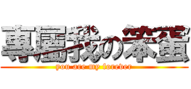 專屬我の笨蛋 (you are my forever)