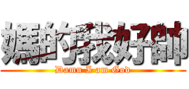 媽的我好帥 (Damn I am God)