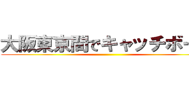 大阪東京間でキャッチボール ()