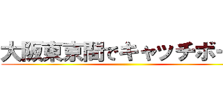 大阪東京間でキャッチボール ()