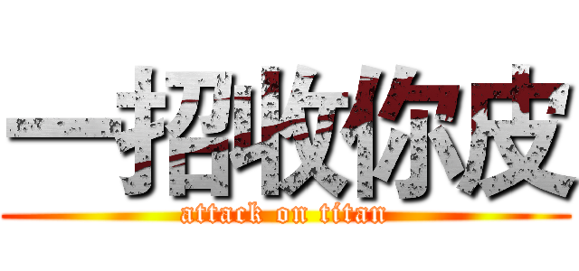 一招收你皮 (attack on titan)