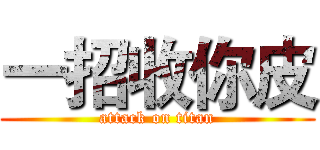 一招收你皮 (attack on titan)