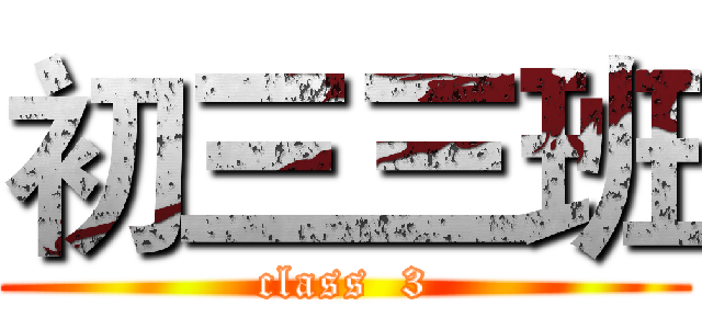 初三三班 (class  3)