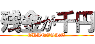 残金が千円 (OKANEGAＮＡＩ)