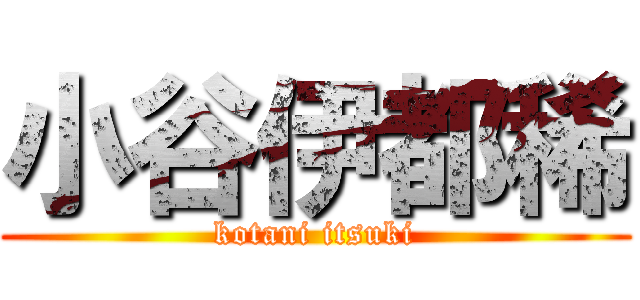 小谷伊都稀 (kotani itsuki)