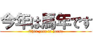 今年は馬年です (This year is horse)