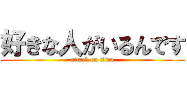 好きな人がいるんです (attack on titan)