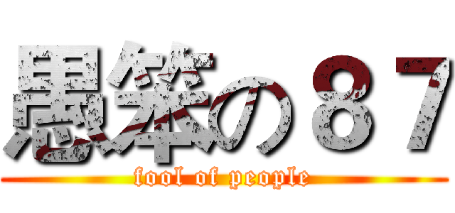 愚笨の８７ (fool of people)