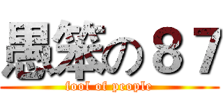 愚笨の８７ (fool of people)